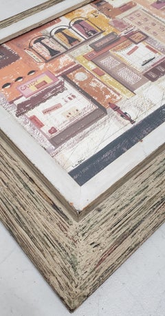 Margaret Layton "Parker Street" New York City Gouache on Board, circa 1950s