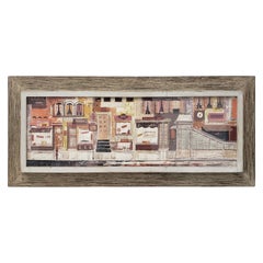 Margaret Layton "Parker Street" New York City Gouache su tavola, circa 1950