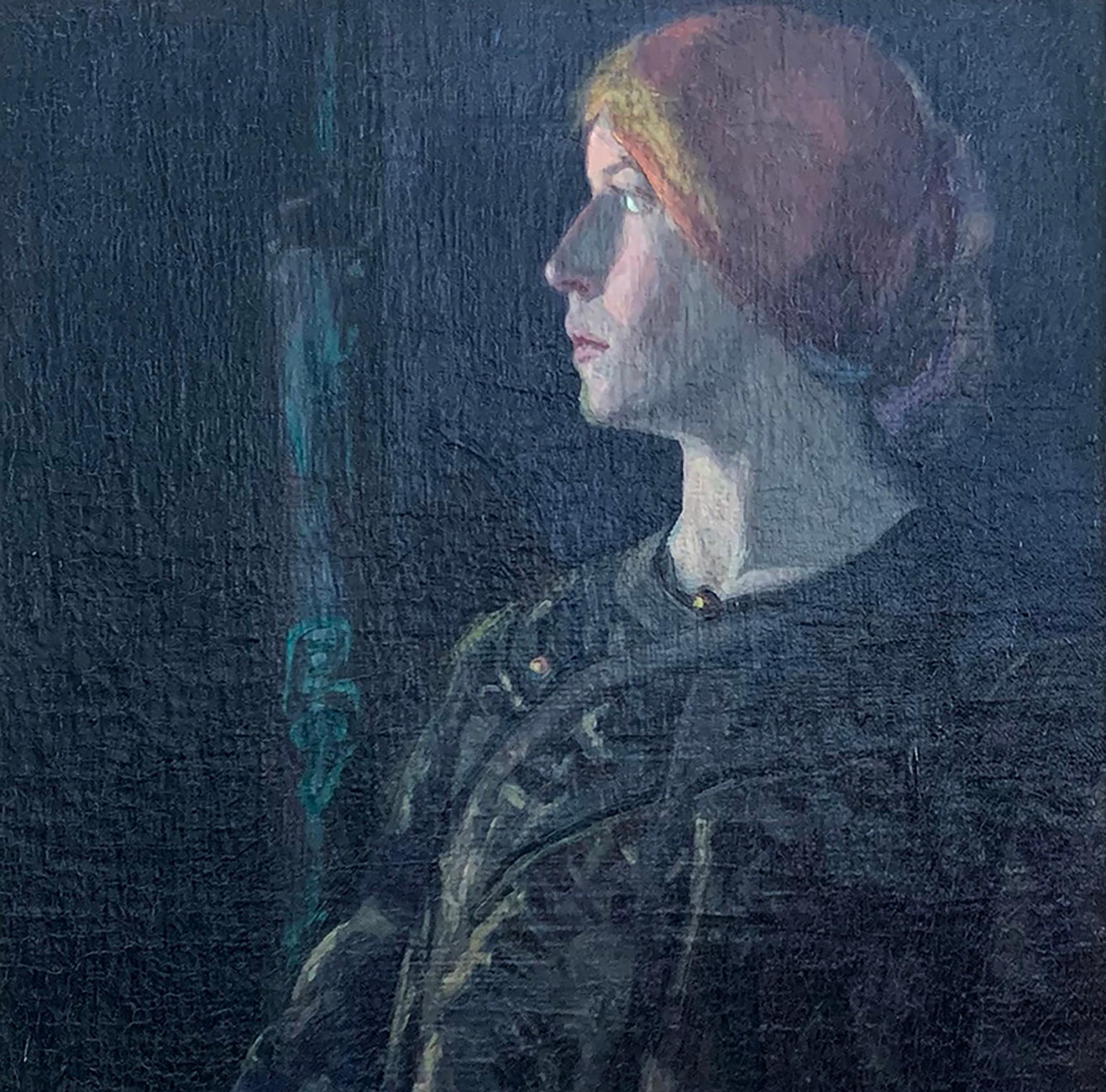 Frau mit Violetten, um 1901, von Margaret Longstreth Baugh (Amerikanisch: 1864-1918) 1