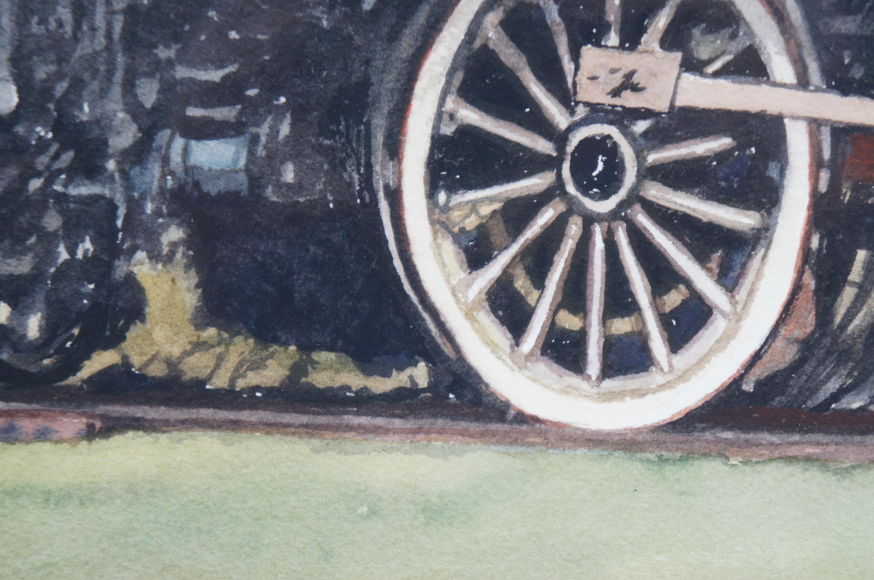 Margaret Mailly Lehigh Valley Railroad Dorothy Train Inspection Watercolor 24