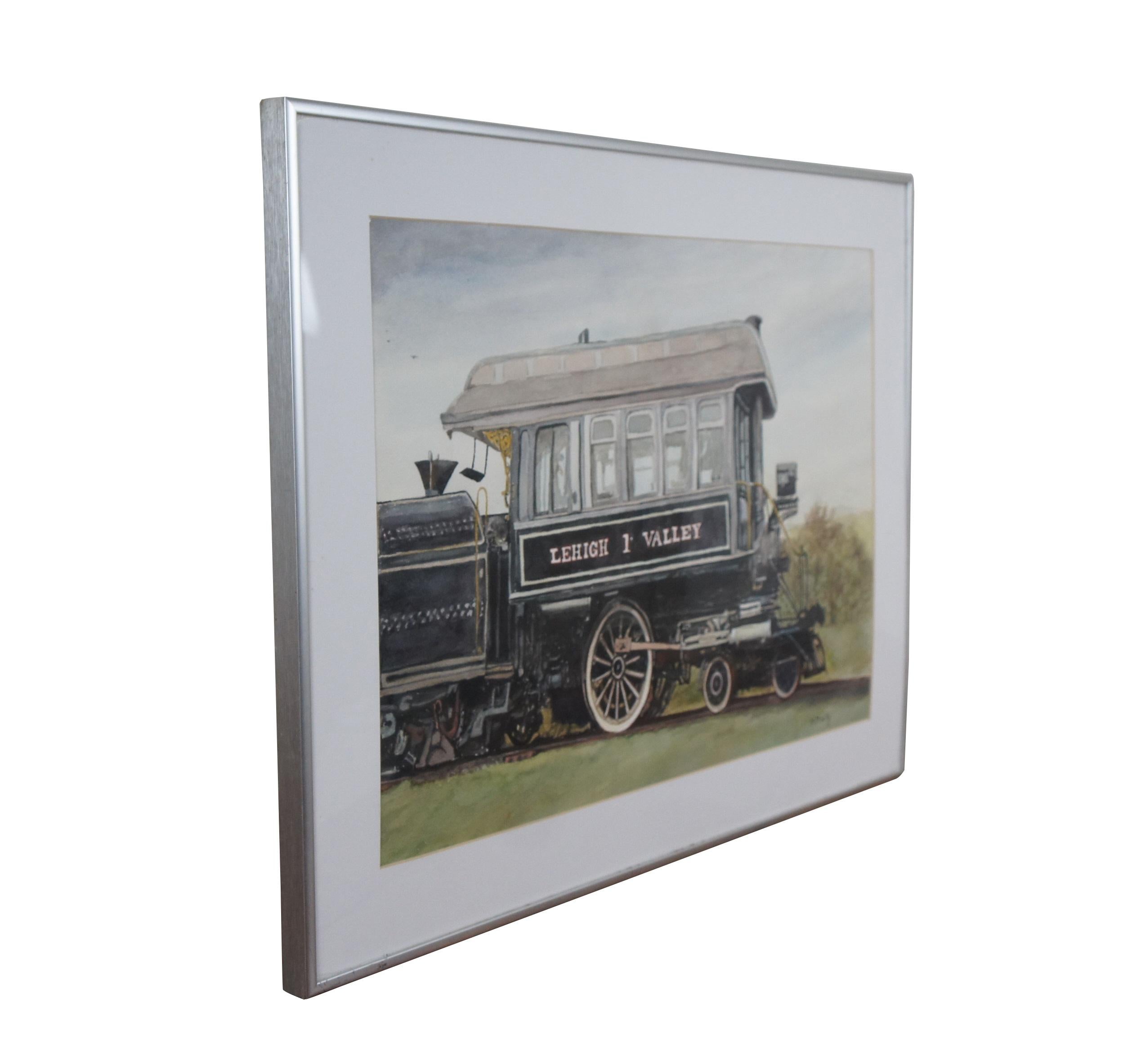 Margaret Mailly Lehigh Valley Railroad Dorothy Train Inspection Watercolor 24