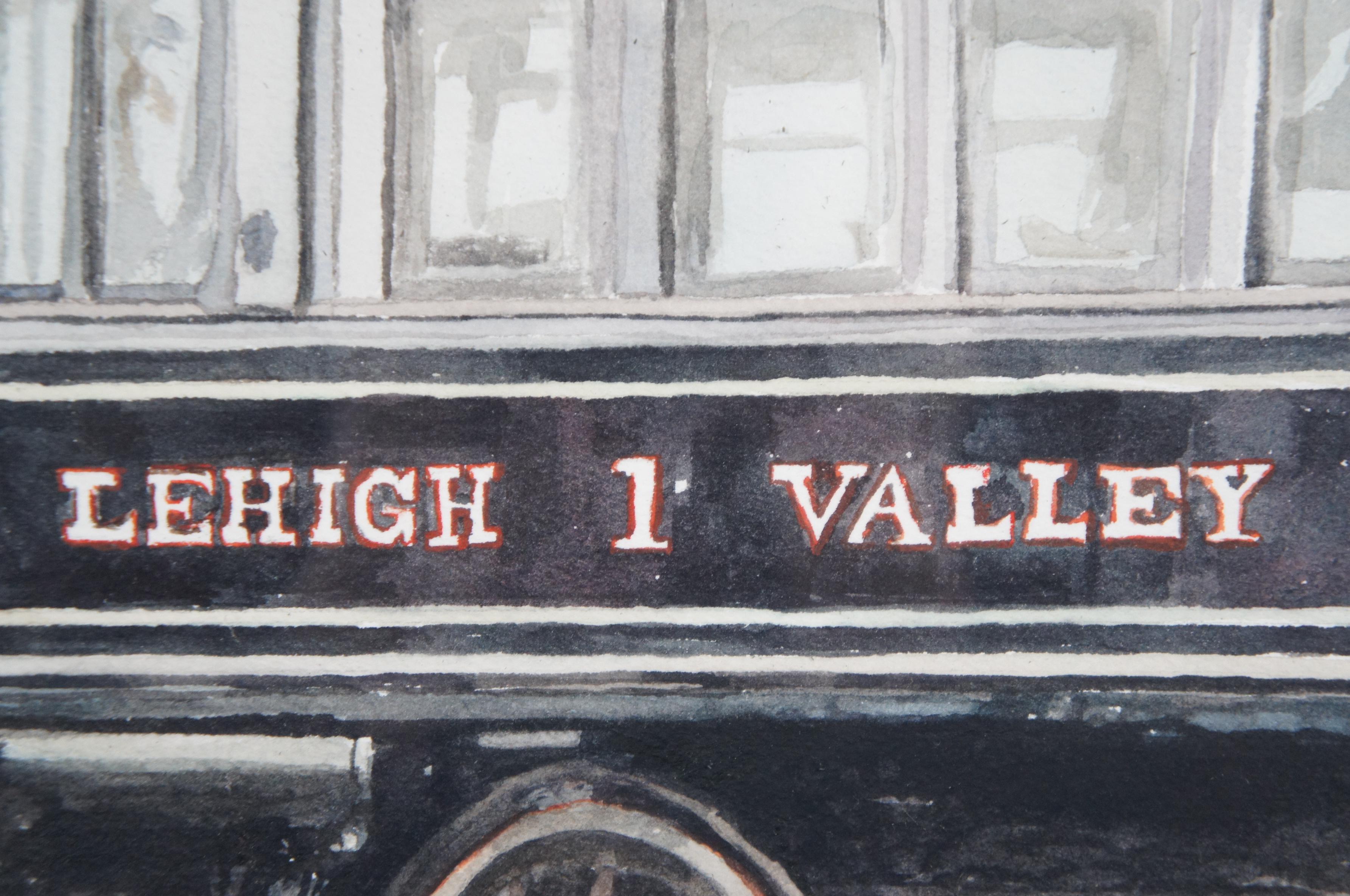 Margaret Mailly Lehigh Valley Railroad Dorothy Train Inspection Watercolor 24