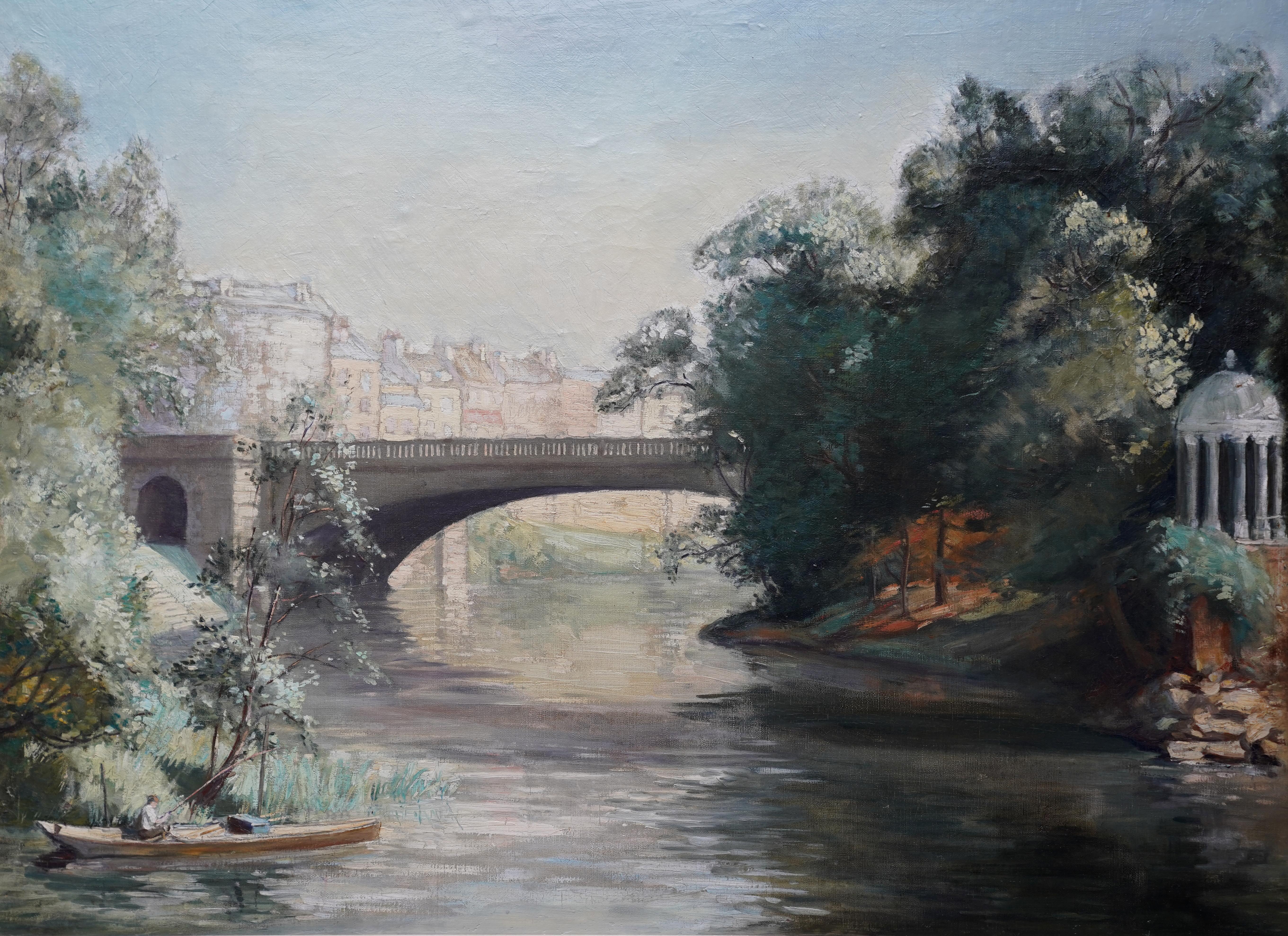 River Landscape - British 1920's art Bath landscape oil painting female artist For Sale 6