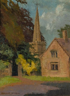 Margaret McClean - 1982 Huile, église de Stanton Village