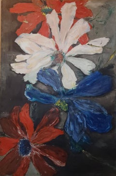 "Untitled" (Cosmos) Acrylic on Canvas 84" x 54" c. 1966