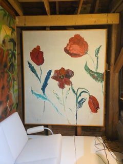 "Untitled" (Tulips) 1967 Acrylic on Canvas 1967 84" x 72"