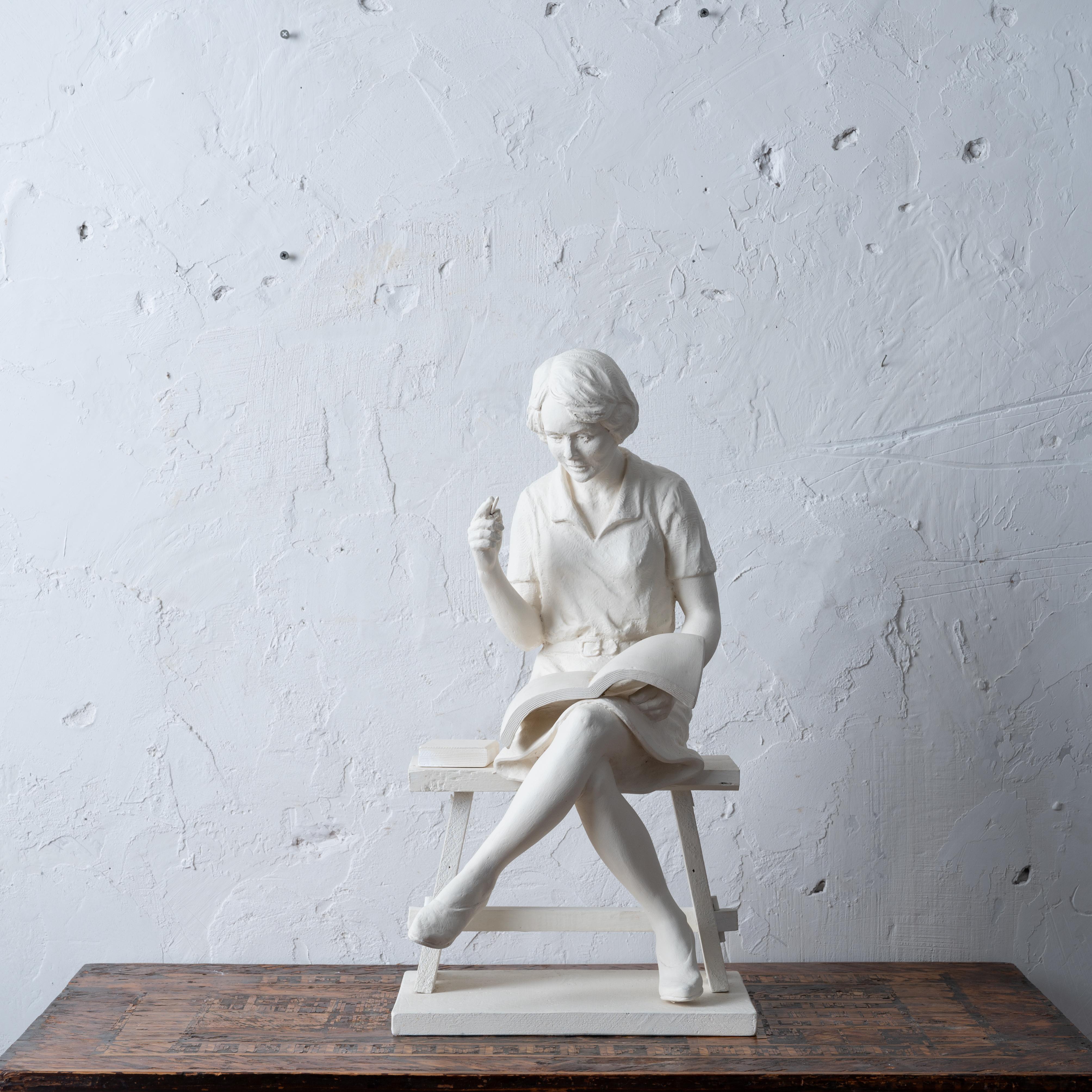Margaret Mitchell Plaster Maquette by Rosario Russell Fiore In Good Condition For Sale In Savannah, GA