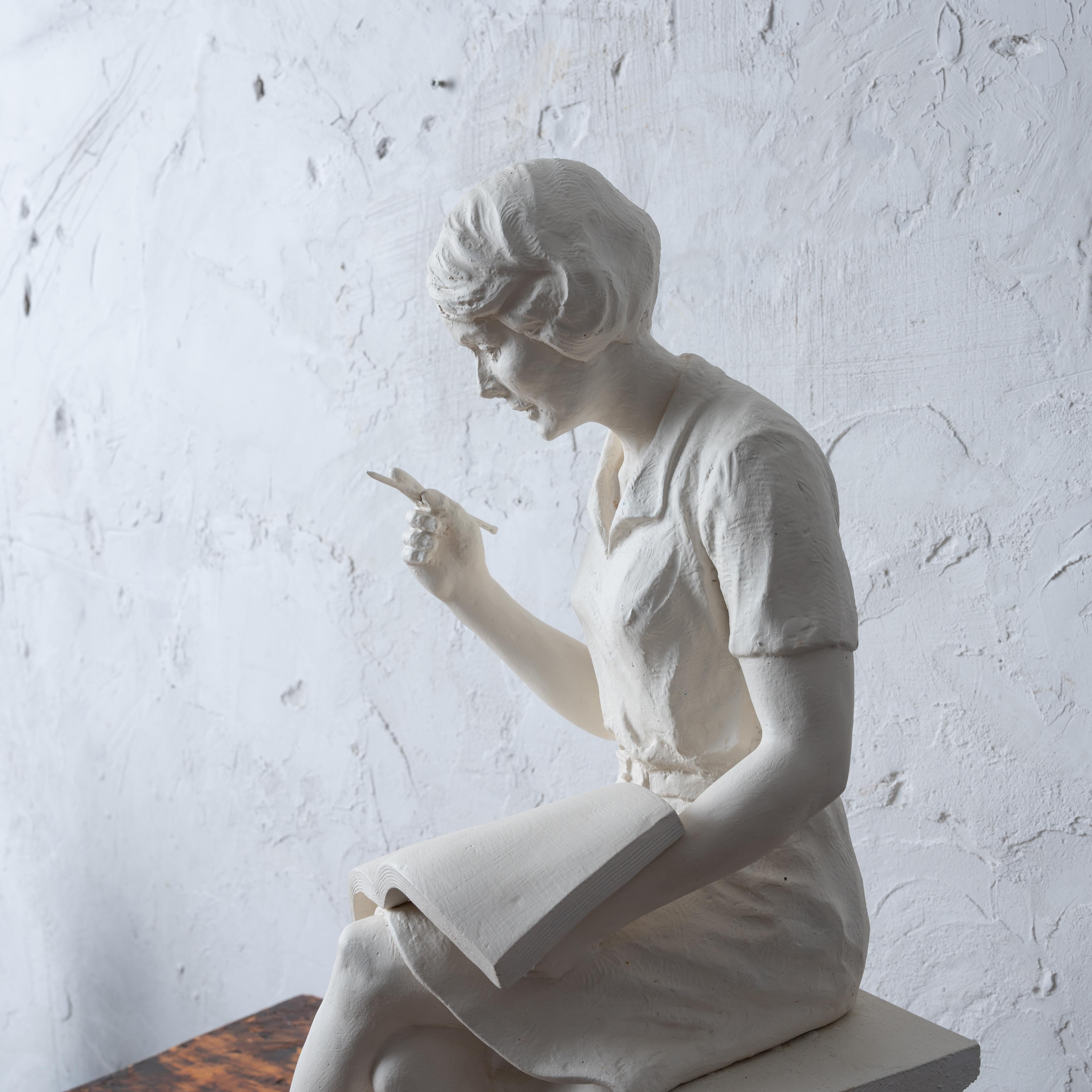 Late 20th Century Margaret Mitchell Plaster Maquette by Rosario Russell Fiore For Sale
