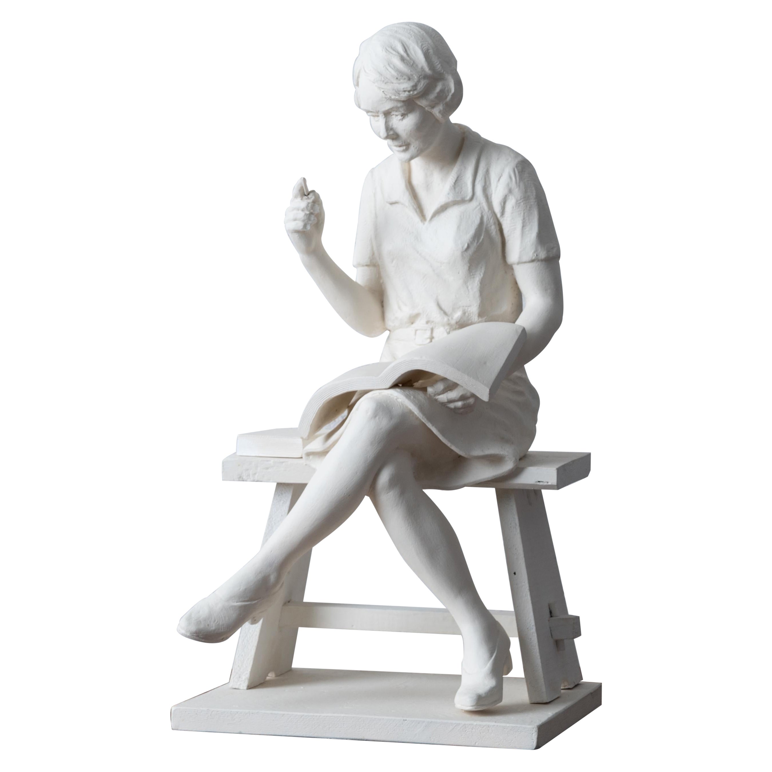 Margaret Mitchell Plaster Maquette by Rosario Russell Fiore