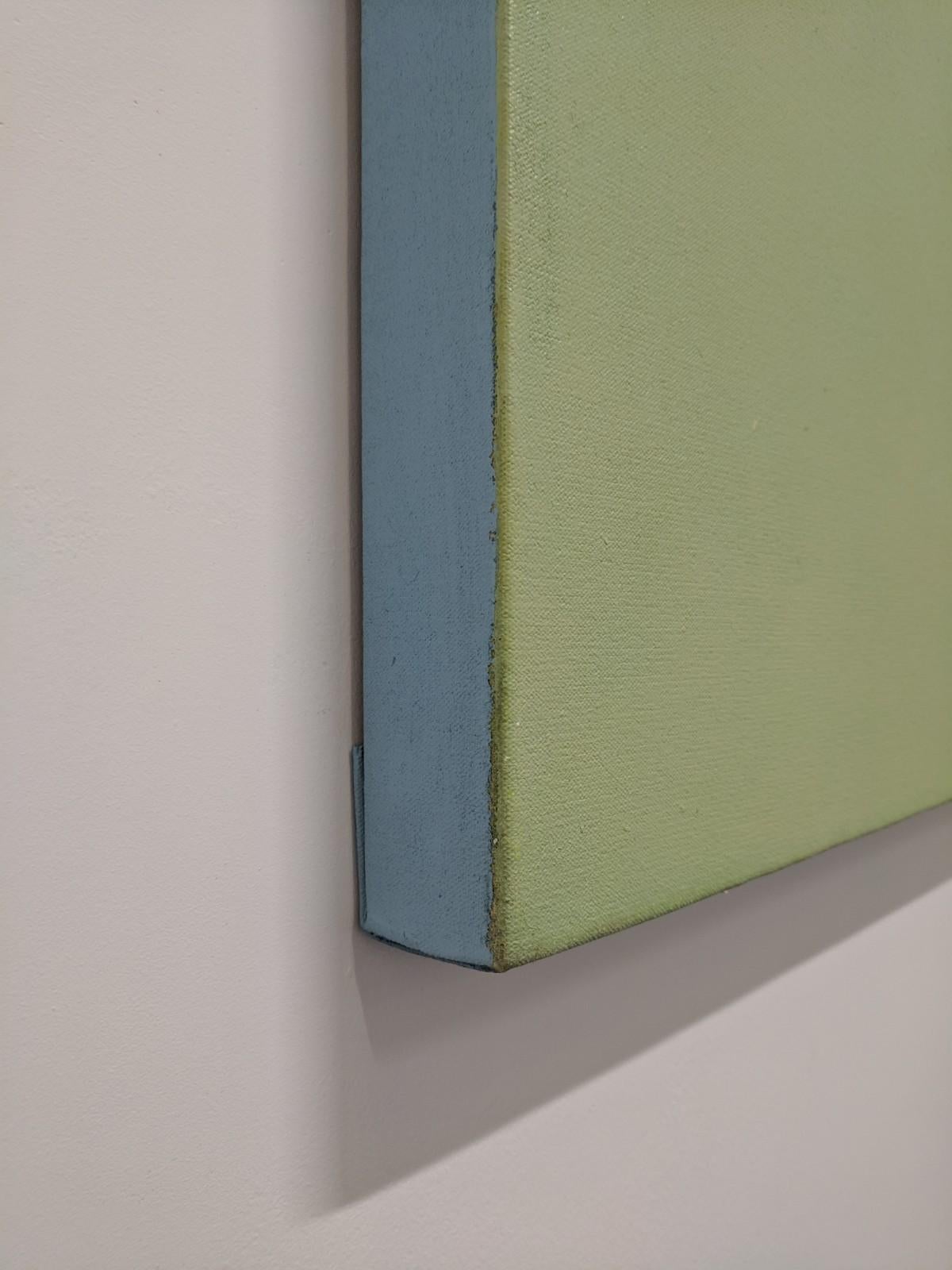 Emissary:: Geometrisches abstraktes Gemälde mit Grün:: Magenta:: Rosa:: Braun:: Orange 4