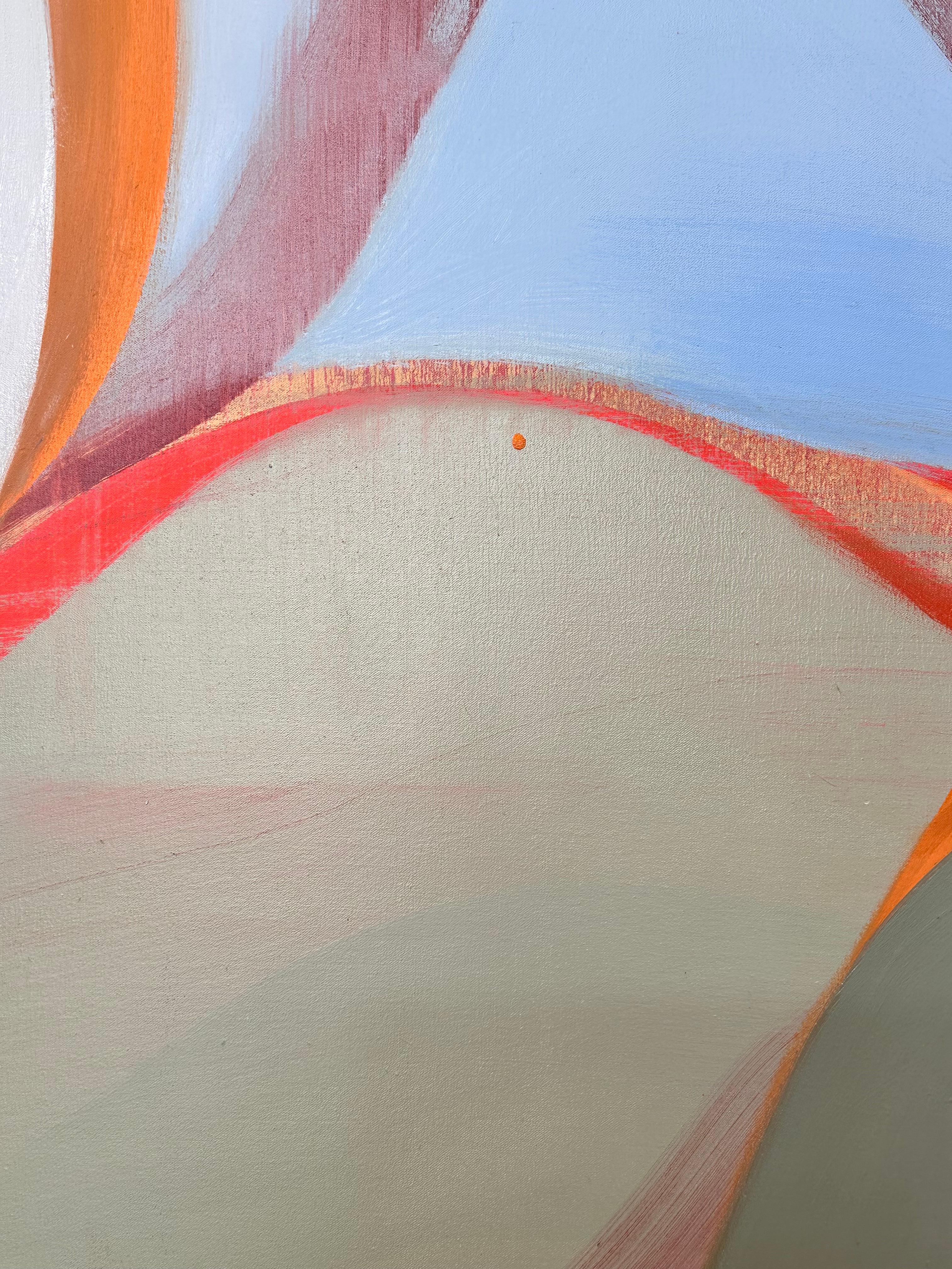 Sweet Talk - Pittura astratta Verde Magenta Rosa Marrone Arancione Onde, 2025 in vendita 2