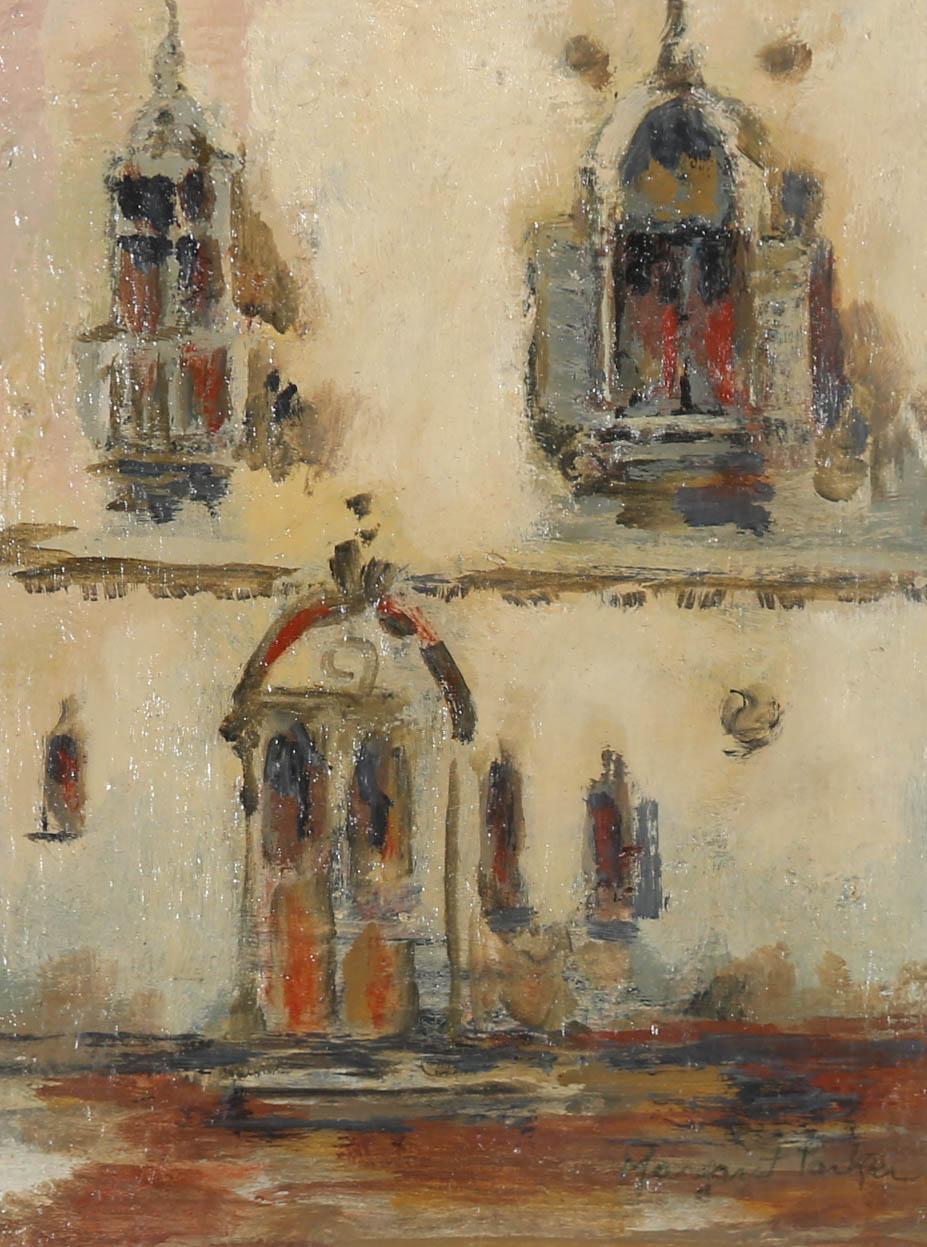 Margaret Parker (1925-2012) - Mid 20th Century Oil, Mediterranean Villa Façade 1