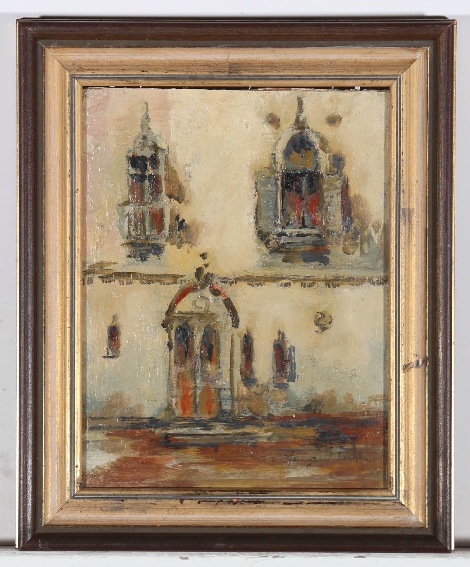 Margaret Parker (1925-2012) - Mid 20th Century Oil, Mediterranean Villa Façade 2