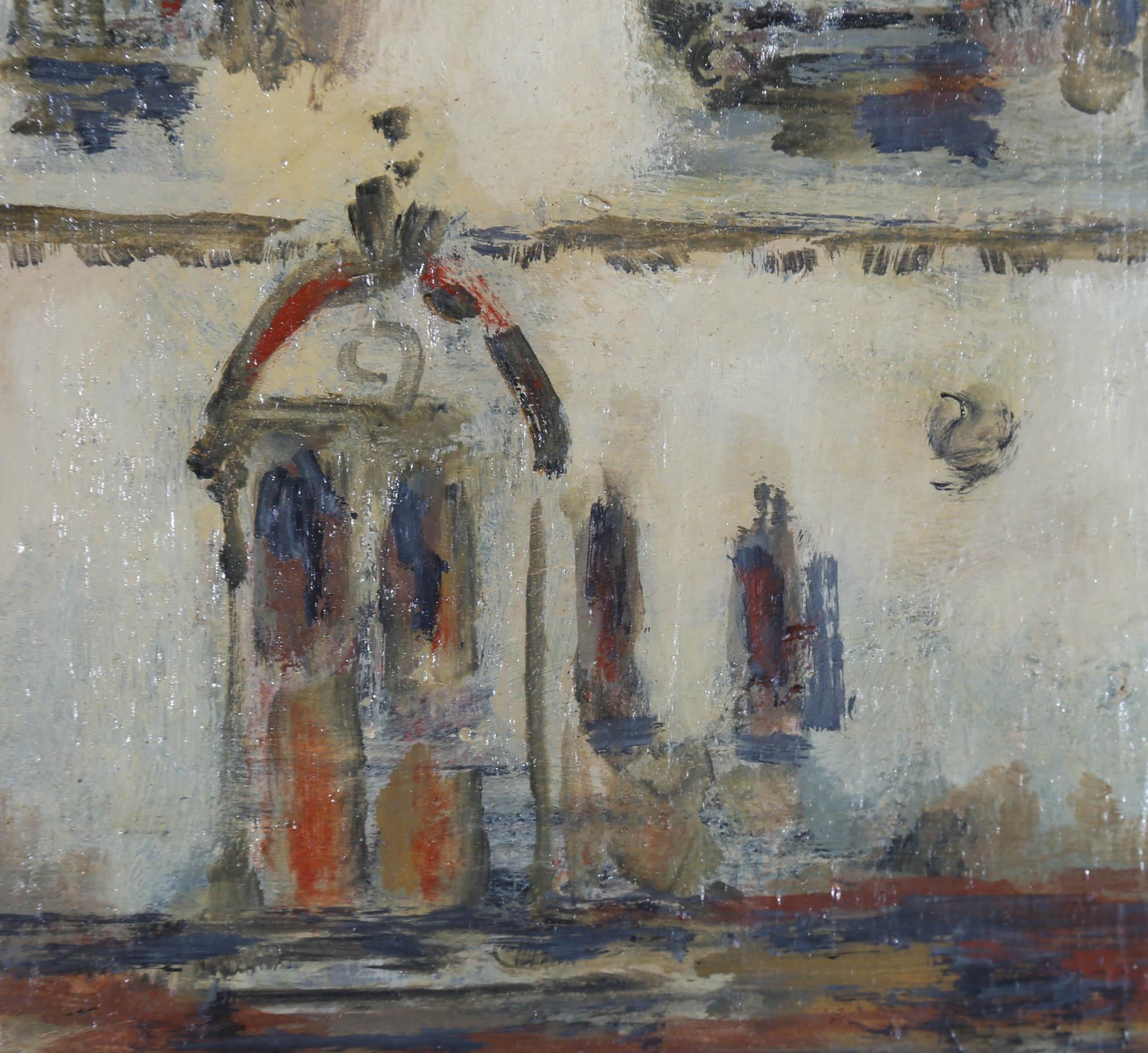 Margaret Parker (1925-2012) - Mid 20th Century Oil, Mediterranean Villa Façade 4
