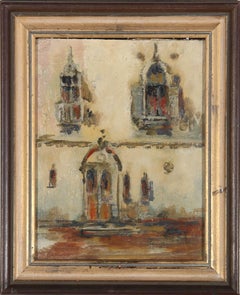 Margaret Parker (1925-2012) - Mid 20th Century Oil, Mediterranean Villa Façade