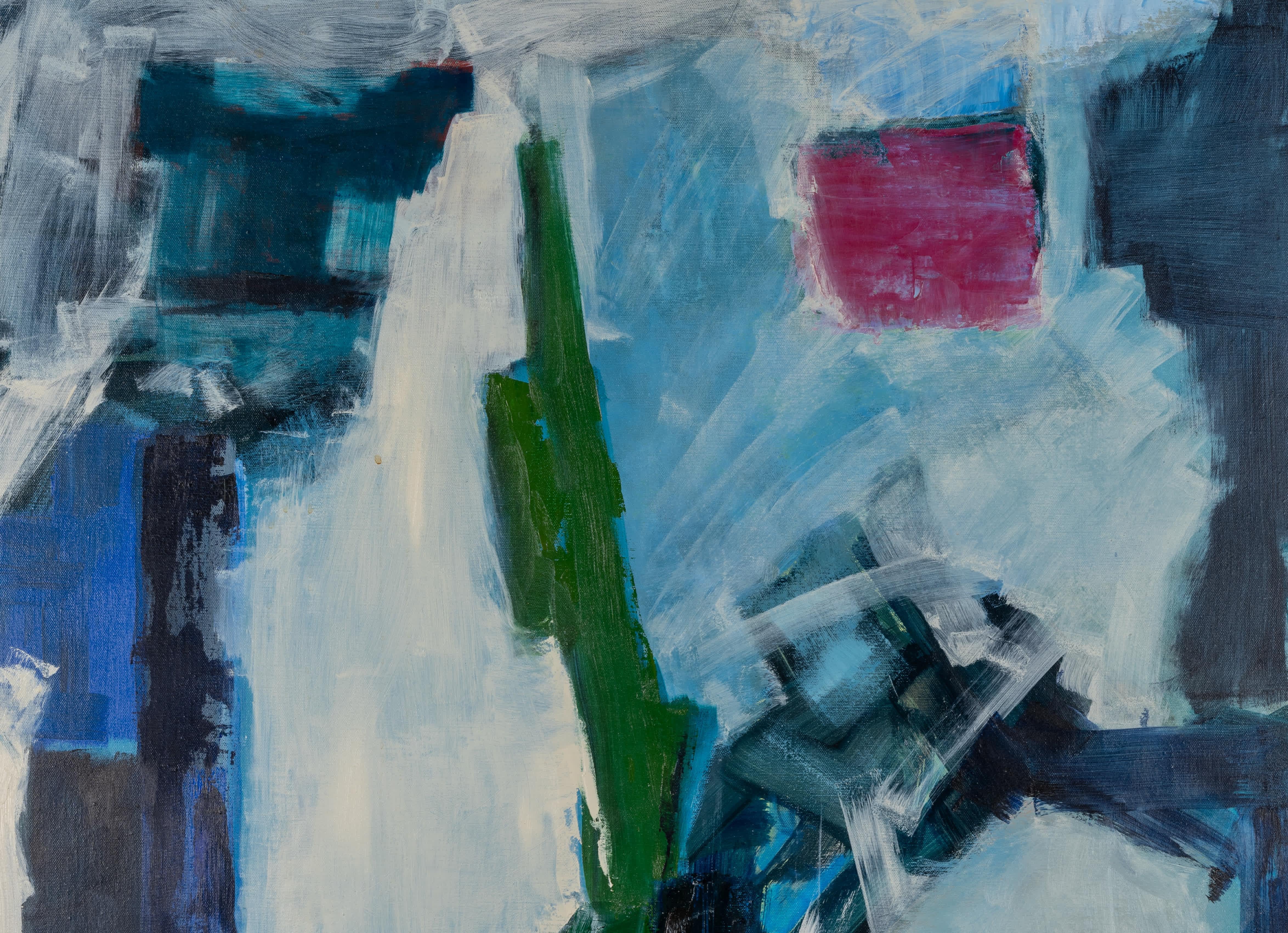 Astratto in blu - Abstract Painting Nero di Margaret Peggy Reventlow