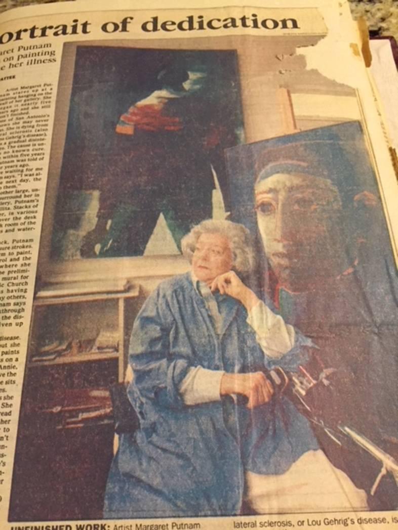 Margaret Putnam (1913-1987) San Antonio Artist
Image Size: 33 x 68 Frame Size: 36 x 69 Medium: Oil  