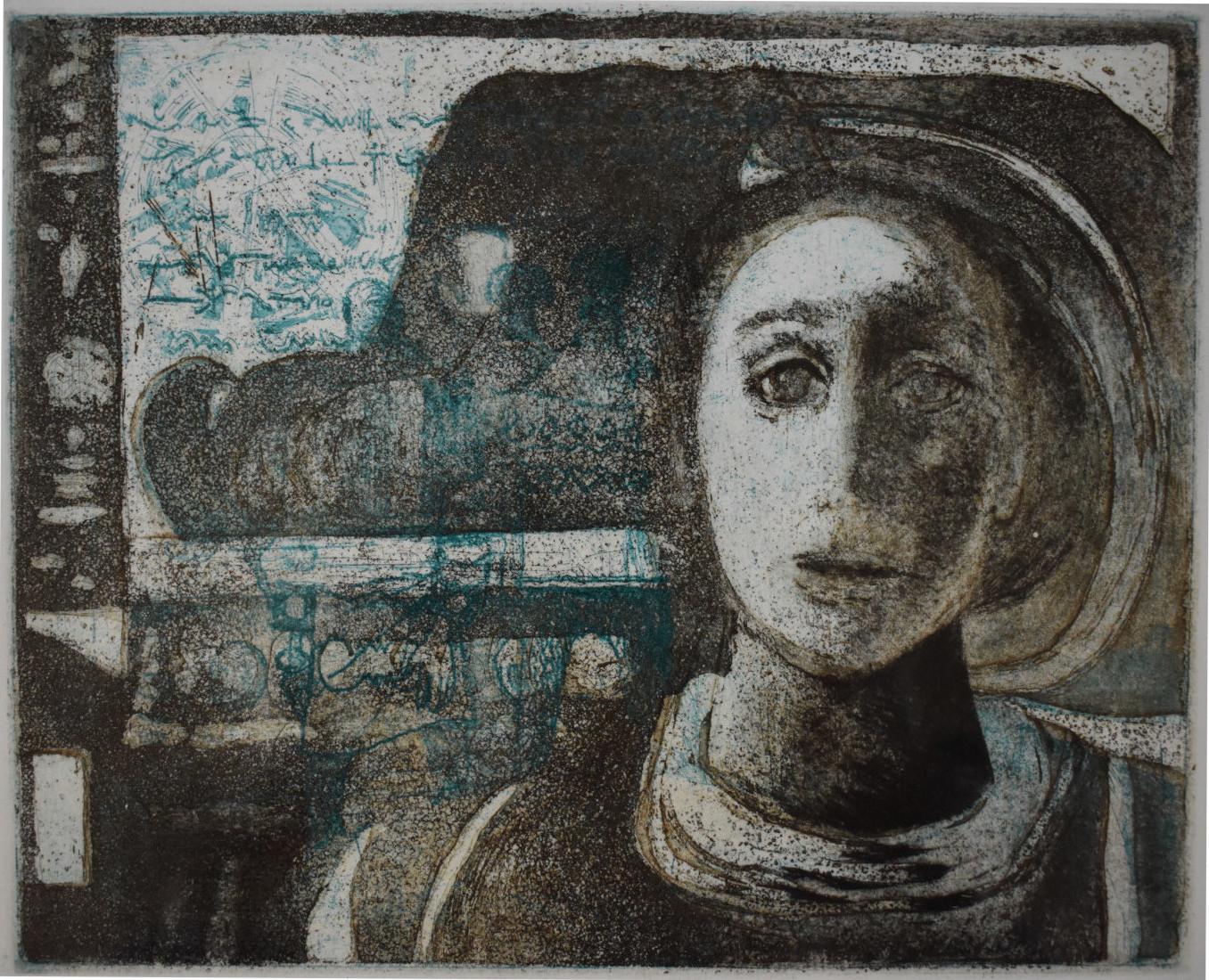 Portrait Print Margaret Putnam - « Portrait d'une femme »