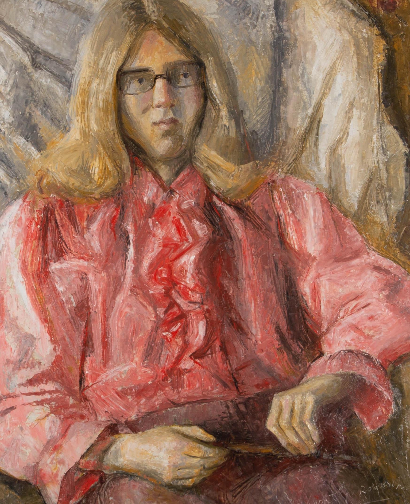 Margaret Robinson (1920-2016) - 20th Century Oil, Study in Pink 4