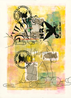 Margaret Roleke, We Do Our Part, 2018, monoprint, collage, serigrafia, 30 x 22