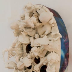 Margaret Roleke, Religious Toys, 2016, children's toys, spray enamel, wood