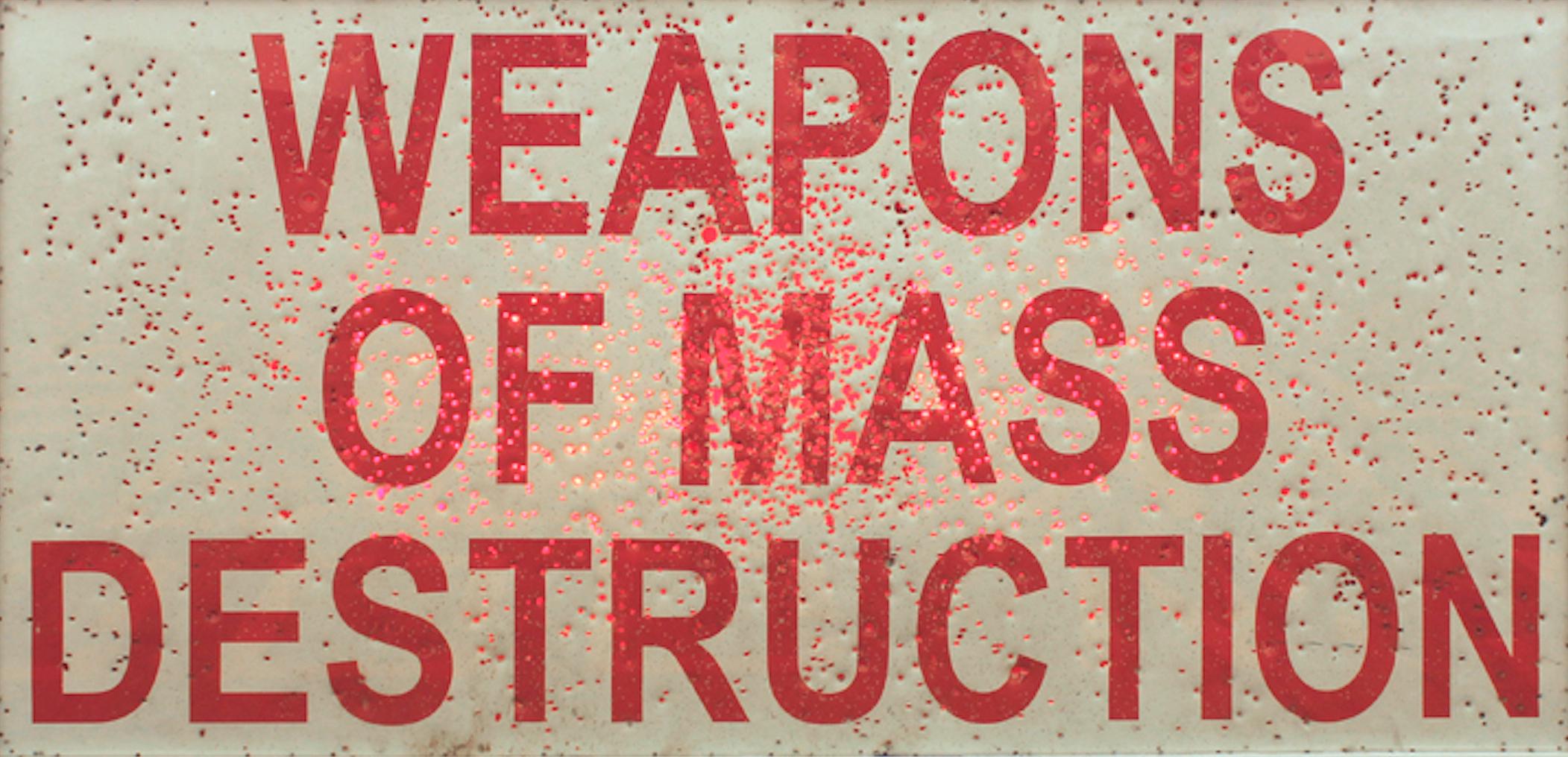 Margaret Roleke, Weapons of Mass Destruction, 2019, boîte lumineuse avec vidéo 