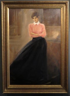 Lady Rosita Spencer-Churchill (1943-) Peinture à l'huile originale à l'anglaise
