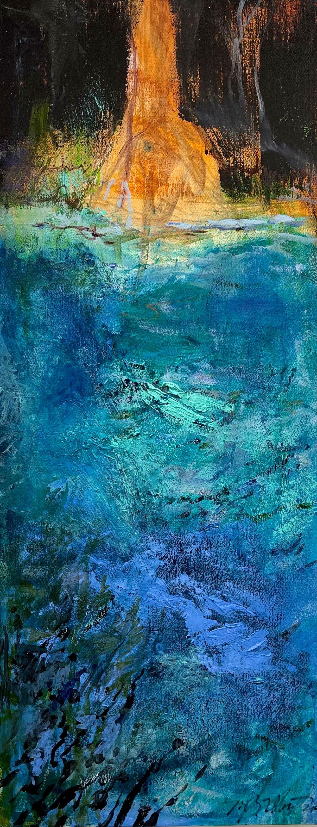 Margaret Ross Tolbert Abstract Painting - Morning of Fanning Springs