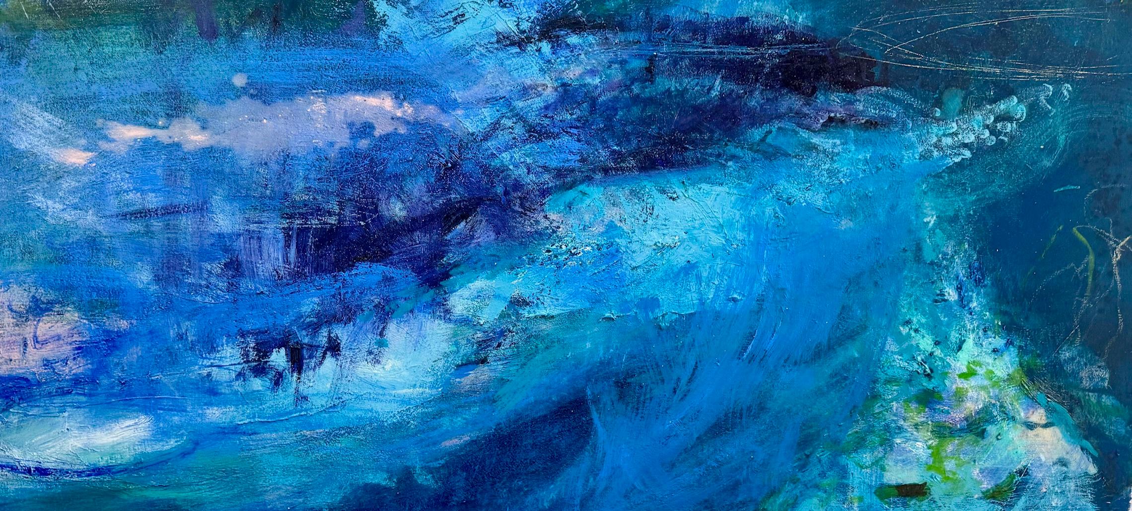 Margaret Ross Tolbert Abstract Painting - Under the Blue Hole Springs