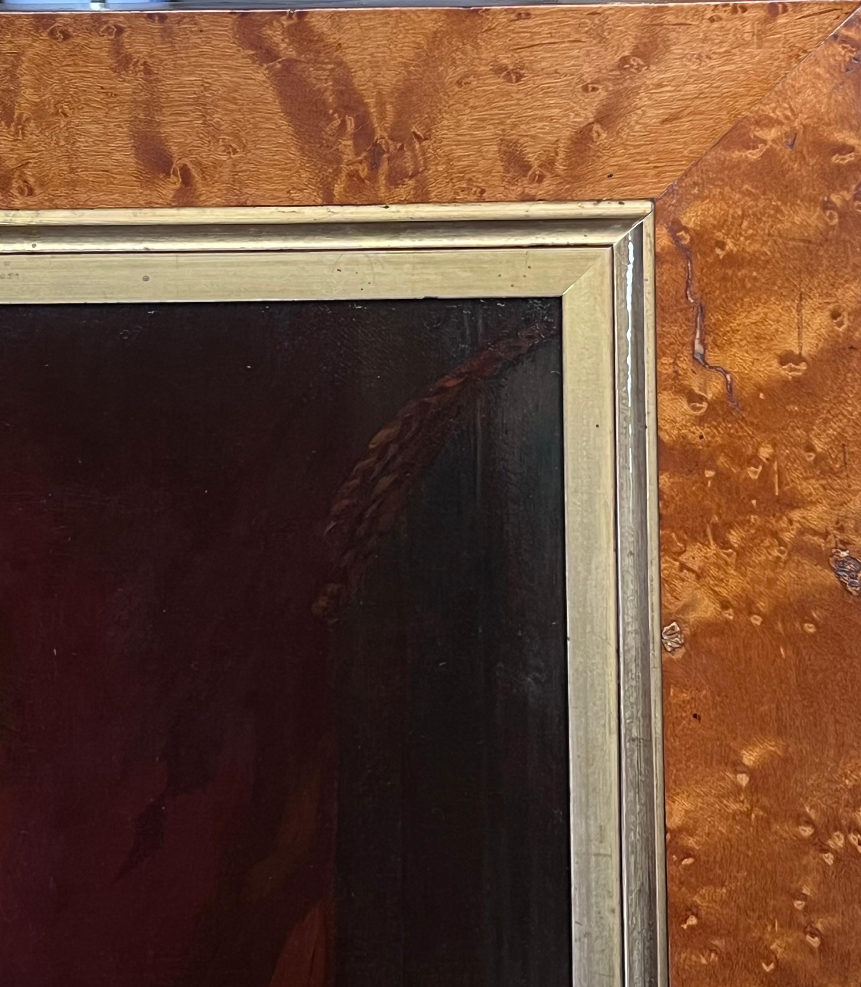 Feine fr�ühen viktorianischen Porträt der englischen Gentleman Ölgemälde in Ahornholz Fr (Braun), Portrait Painting, von Margaret Sarah Carpenter