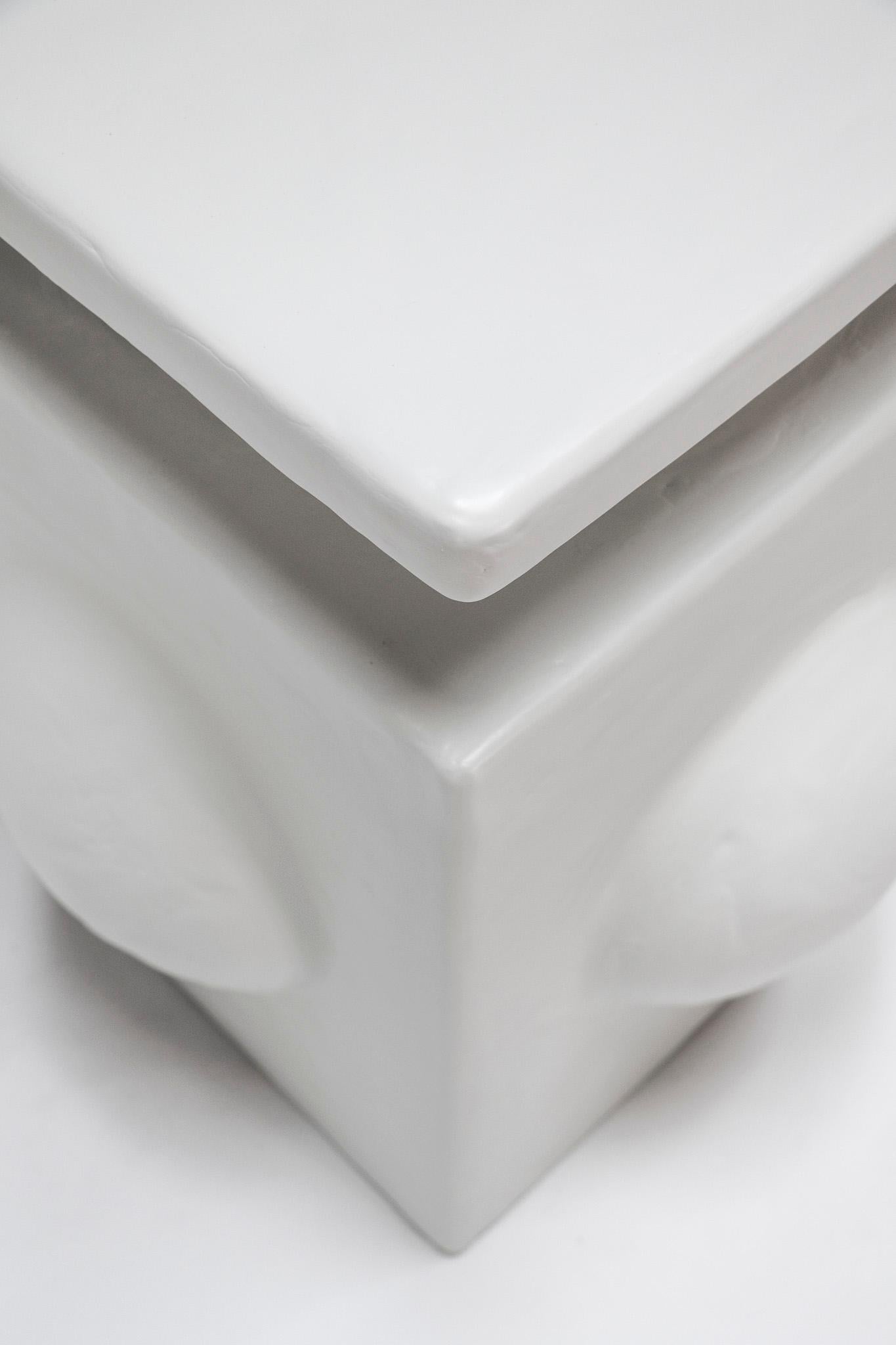 American Margaret Side Table in Gypsum & Fiberglass by Brent Warr Studios For Sale