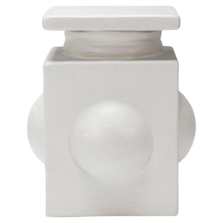 Margaret Side Table in Gypsum & Fiberglass by Brent Warr Studios For Sale