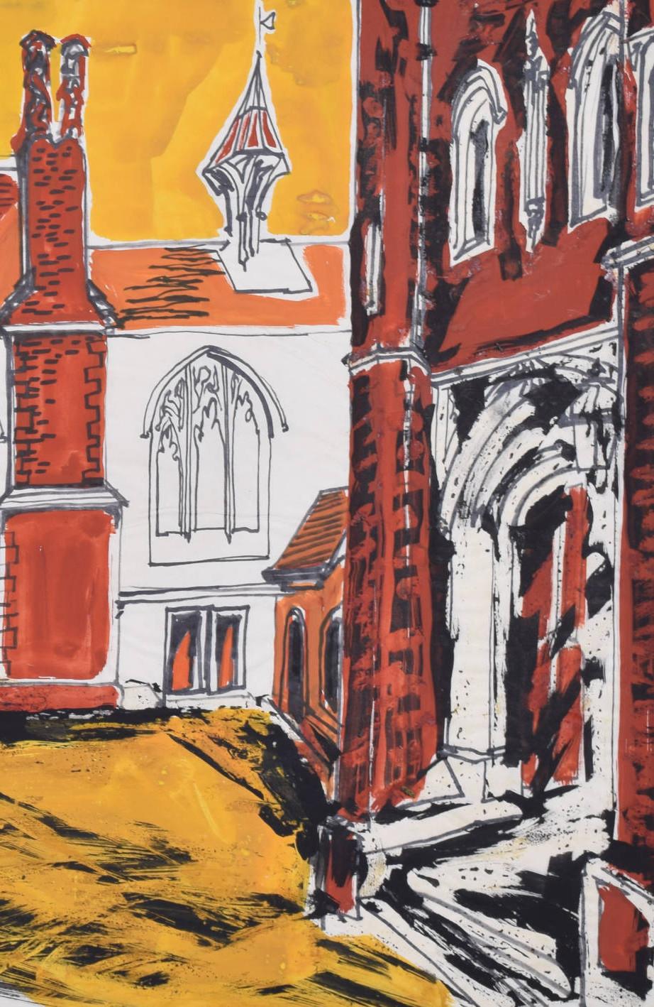 Queens' College, Cambridge II dipinto da Margaret Souttar in vendita 3