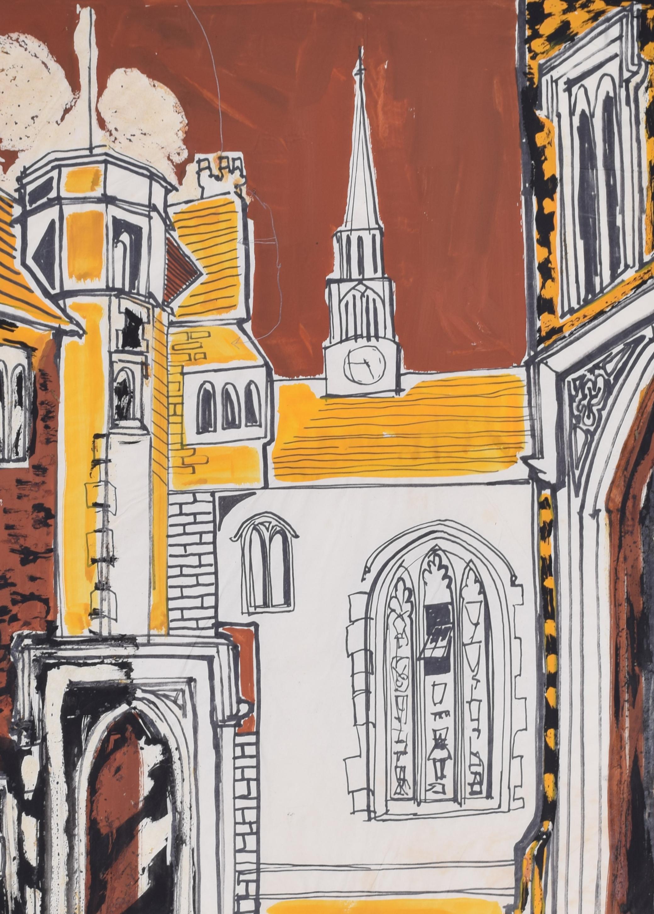 Magdalene College, Cambridge III pintura de Margaret Souttar en venta 2