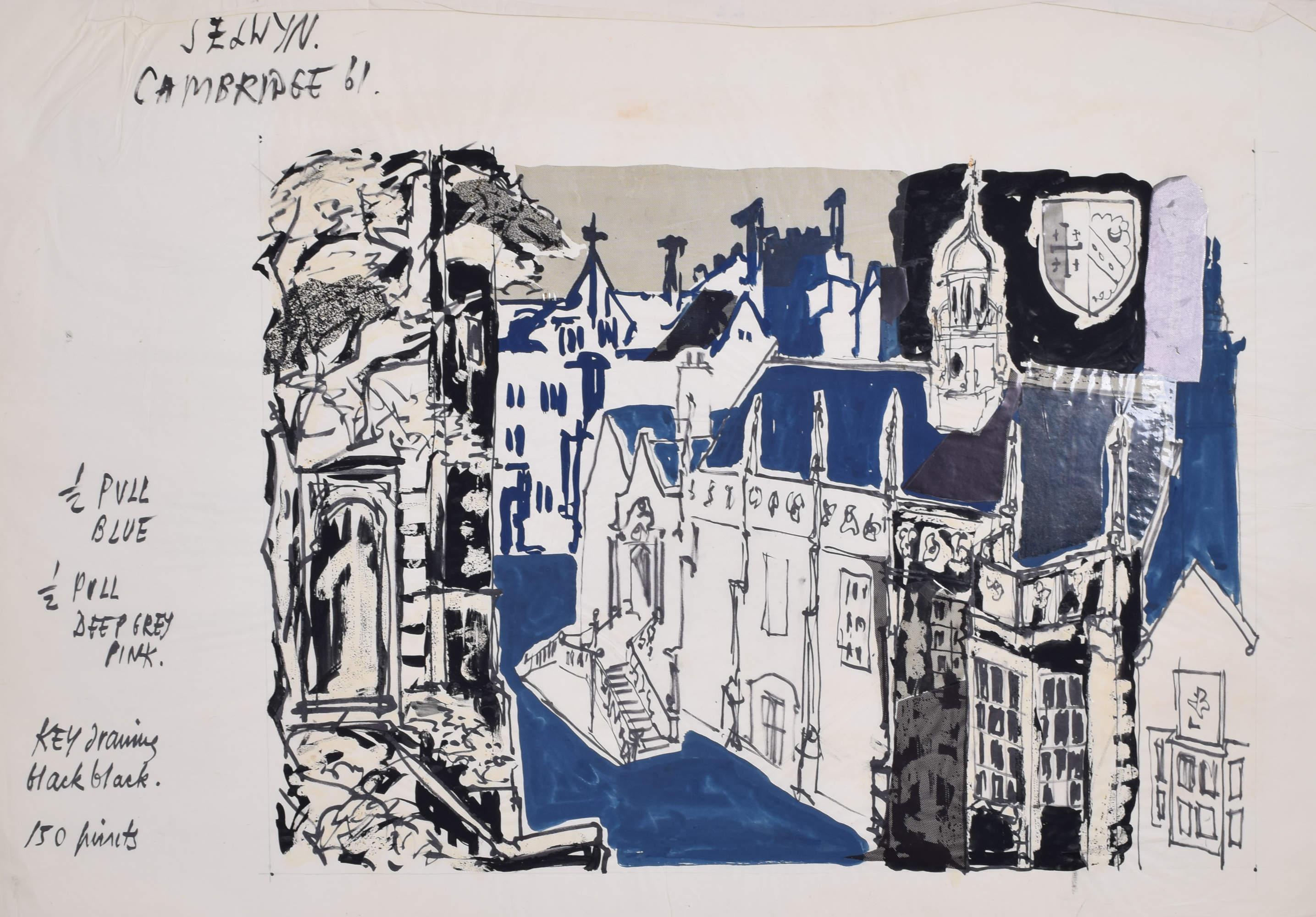Selwyn College, Cambridge III pintura de Margaret Souttar en venta 1