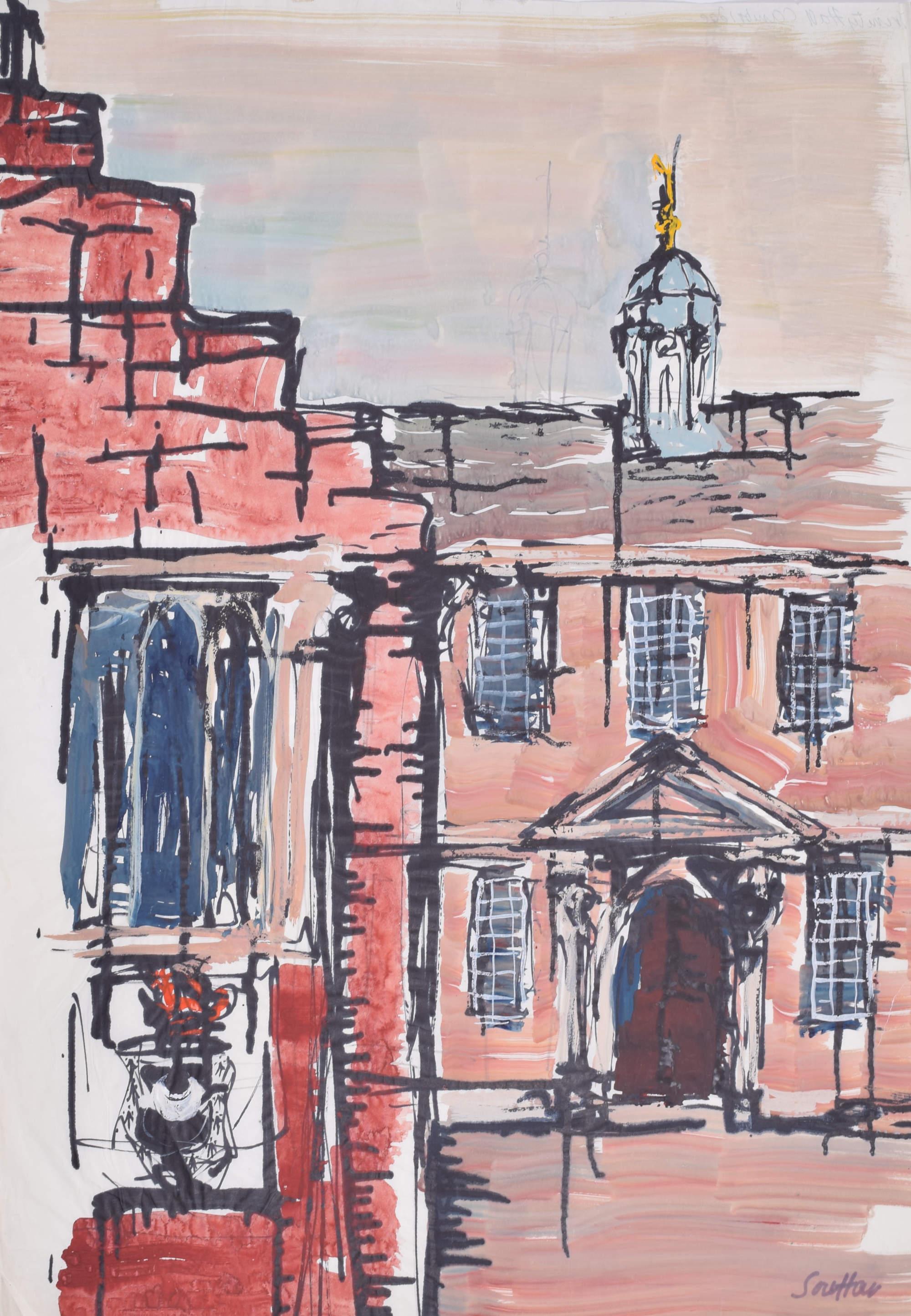 To see our other views of Oxford and Cambridge, scroll down to "More from this Seller" and below it click on "See all from this Seller" - or send us a message if you cannot find the view you want.

Margaret Souttar (1914 – 1987)
Trinity Hall,