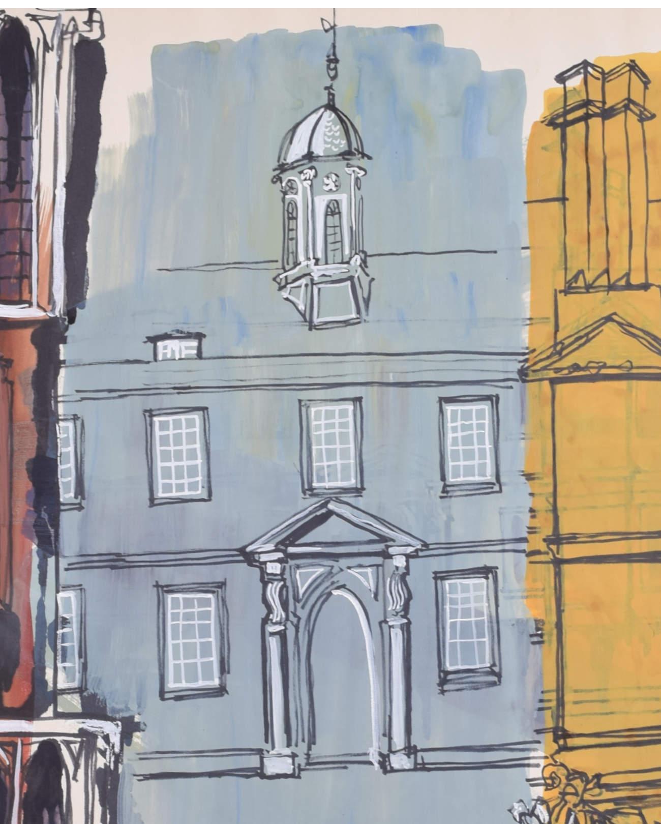 Trinity Hall, Cambridge V painting by Margaret Souttar 2