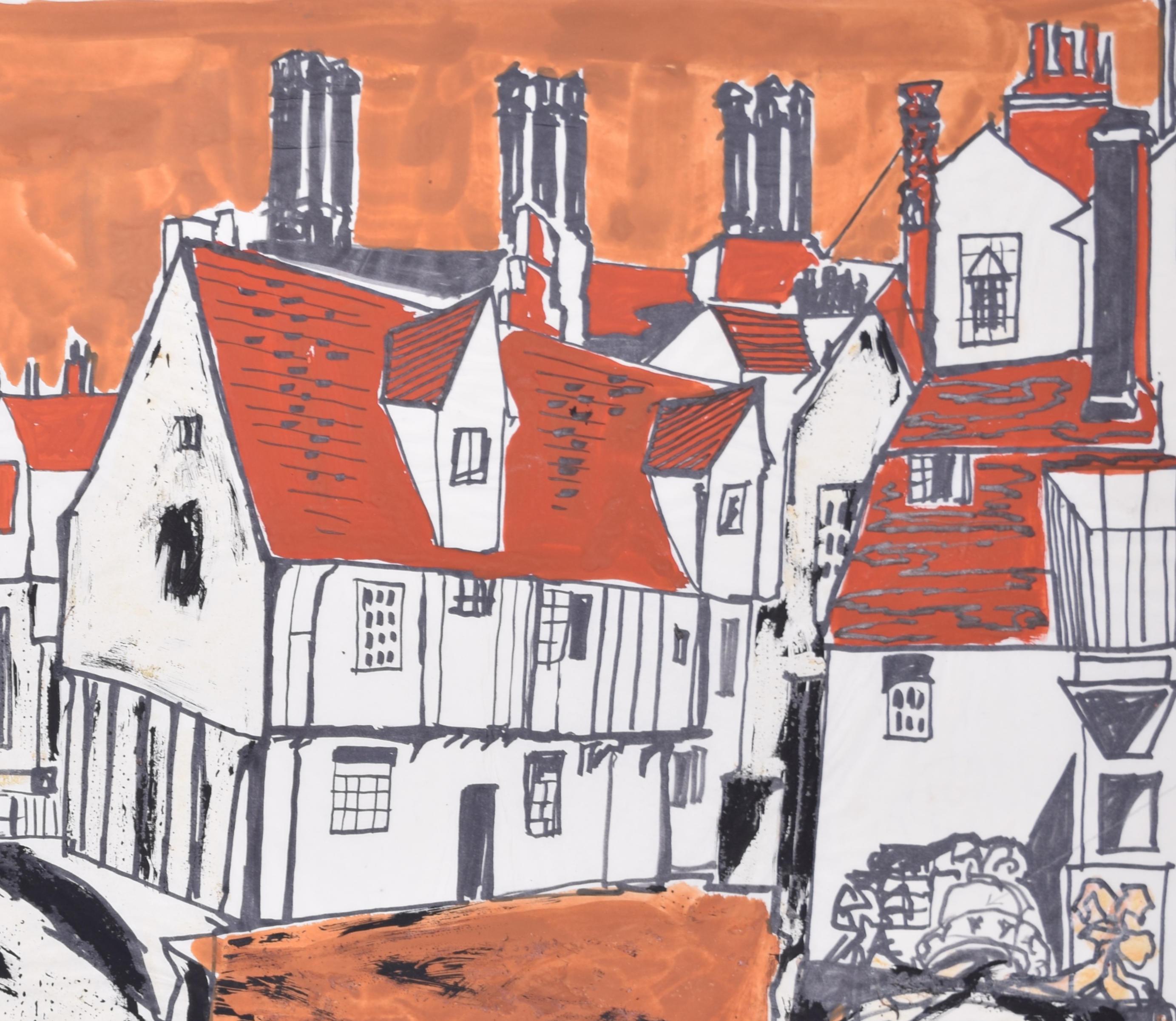 Peinture du Magdalene College, Cambridge II de Margaret Souttar en vente 3