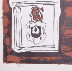 Trinity Hall, Cambridge, Lithographie von Margaret Souttar