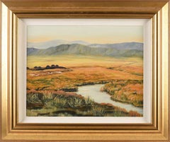 Vintage Original Oil of the Galway Bogland Landscape in Ireland by Northern Irish Artist