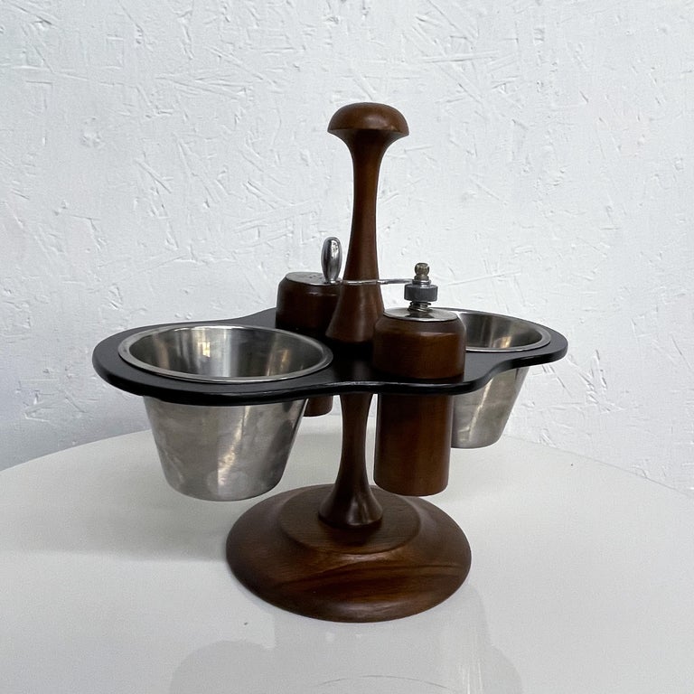 Margaret Studios Norway Lazy Susan Condiment Caddy and Salt Pepper