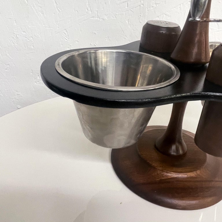 Margaret Studios Norway Lazy Susan Condiment Caddy and Salt Pepper