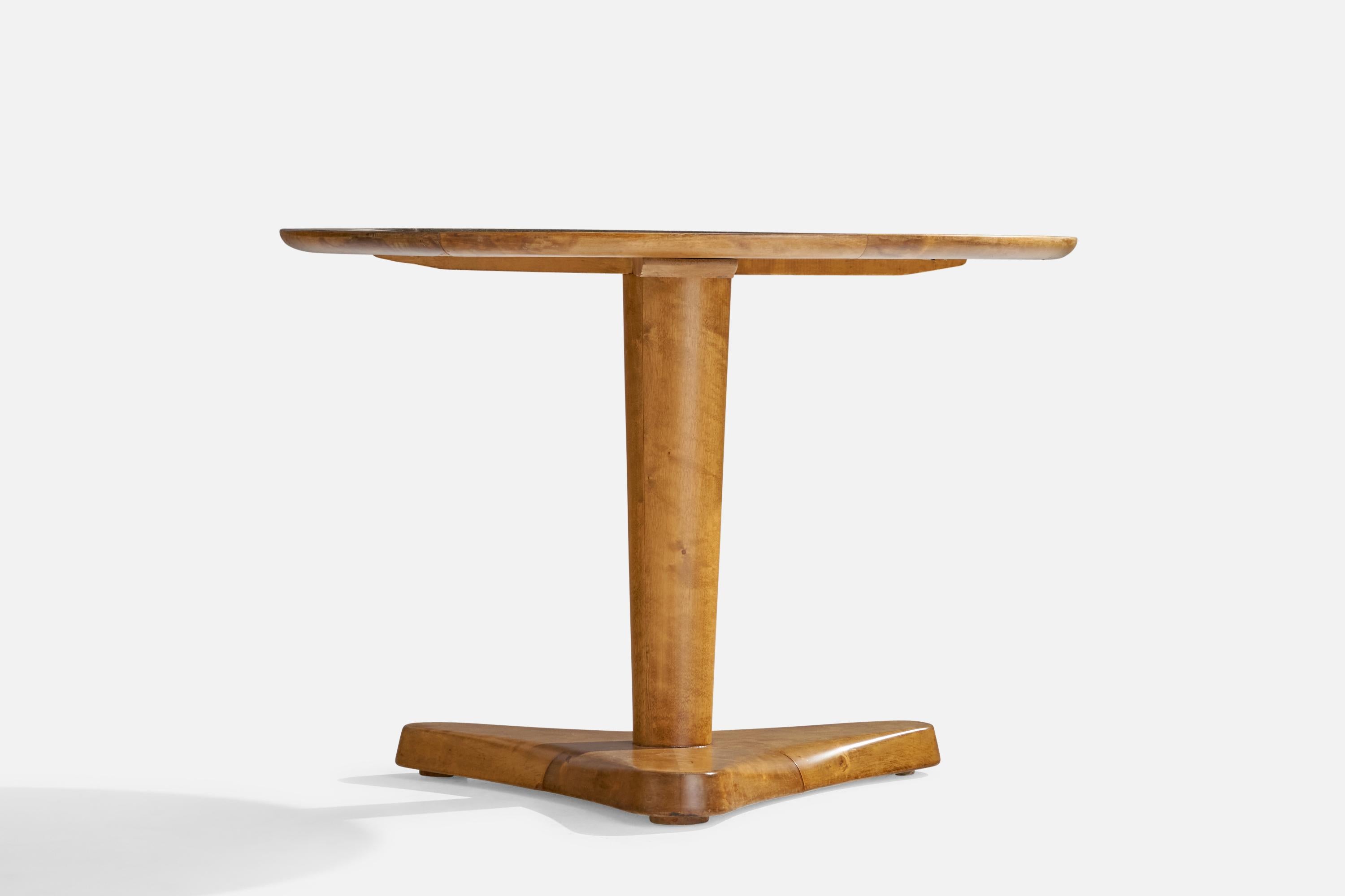 Finnish Margaret T. Nordman, Side Table, Birch, Finland, 1930s