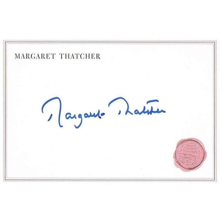 margaret thatcher autograph