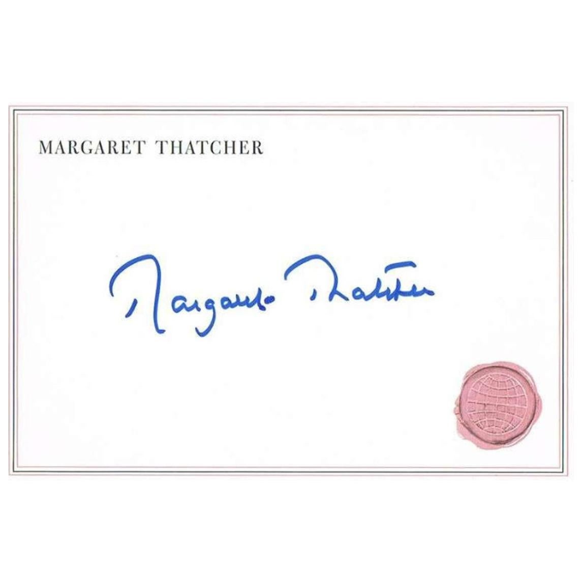 Margaret Thatcher Signature