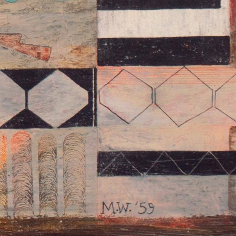 „Roofs of Ravello“, Abstraktes Mid-Century-Museum Harvard Fogg, SFAA, Carmel, AIC – Painting von Margaret Wentworth Millard Owings 