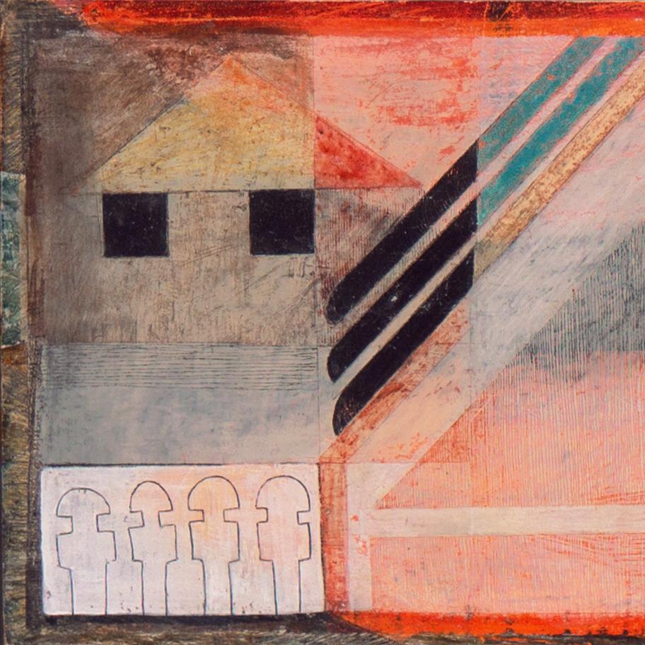 'Roofs of Ravello', Mid-Century Abstract, Harvard Fogg Museum, SFAA, Carmel, AIC - Abstract Geometric Painting by Margaret Wentworth Millard Owings 
