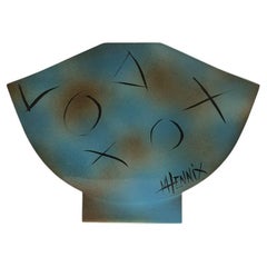 Margareta Hennix Vase unique du Studio Gustavsberg signé 1988