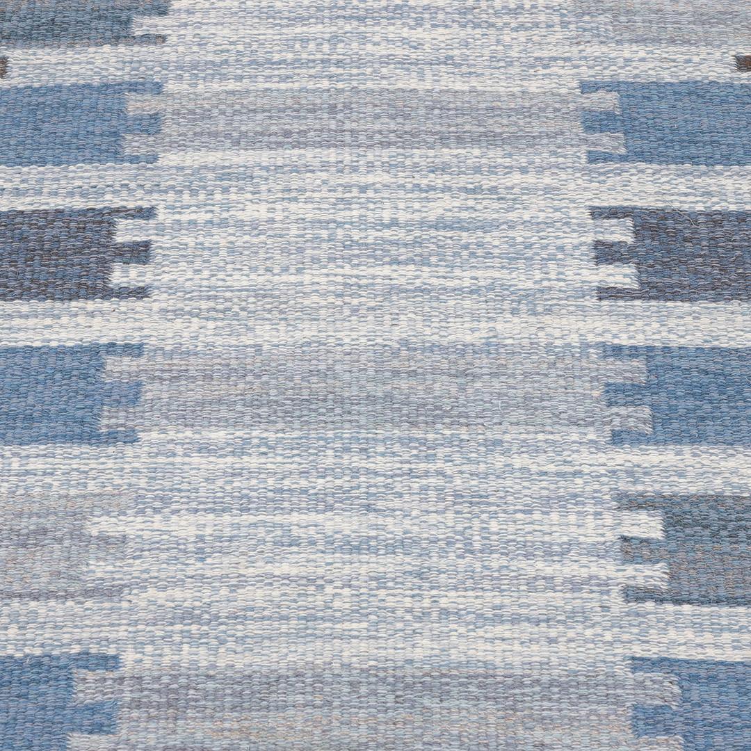 Margareta Lundahl Röllakan Teppich Schwedisches handgewebtes Flachgewebe, 1950er Jahre (Handgewebt) im Angebot