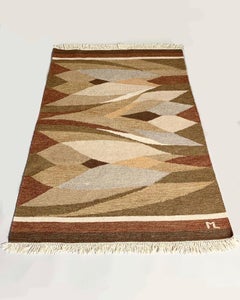 Margareta Lundahl Röllakan Rug Rölakan Tulip Pattern Carpet, Sweden, 1950s